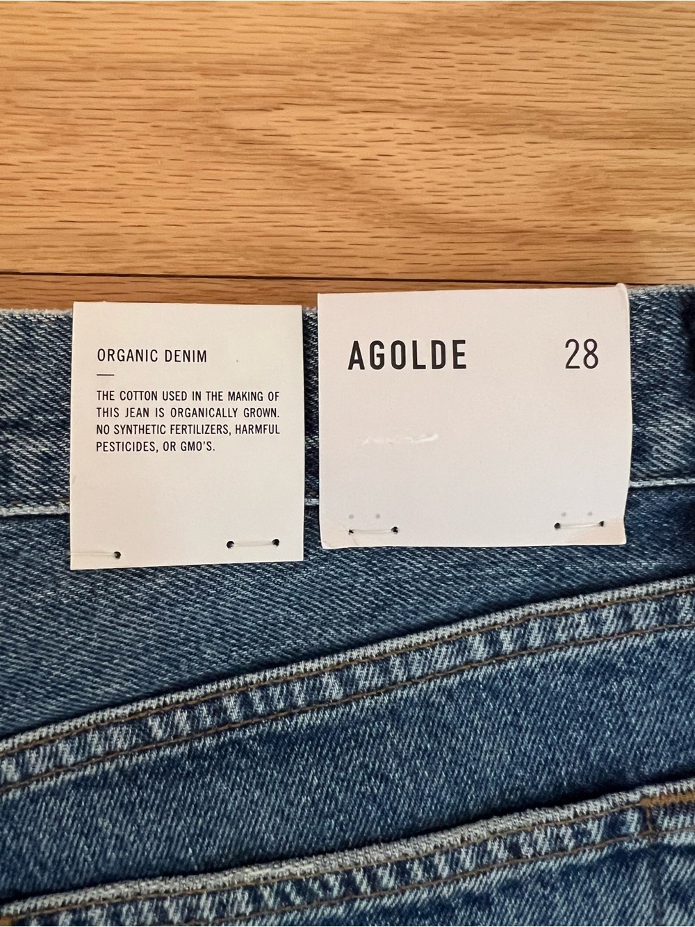 NWT AGOLDE Parker Vintage Cut-Off Denim Shorts in Lowkey 100% Organic Cotton - Picture 7 of 9